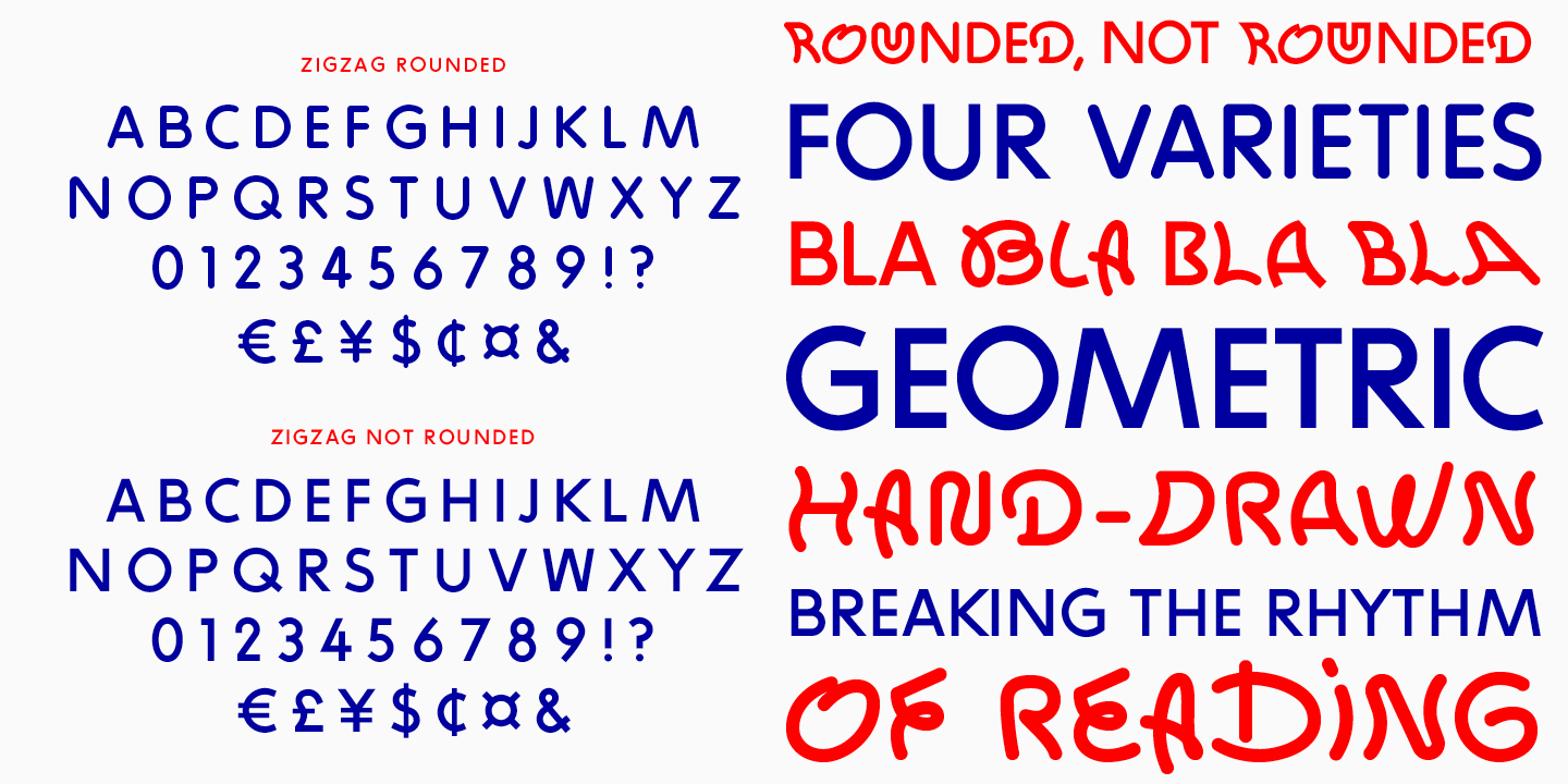 Font Zigzag: download and install on the WEB site